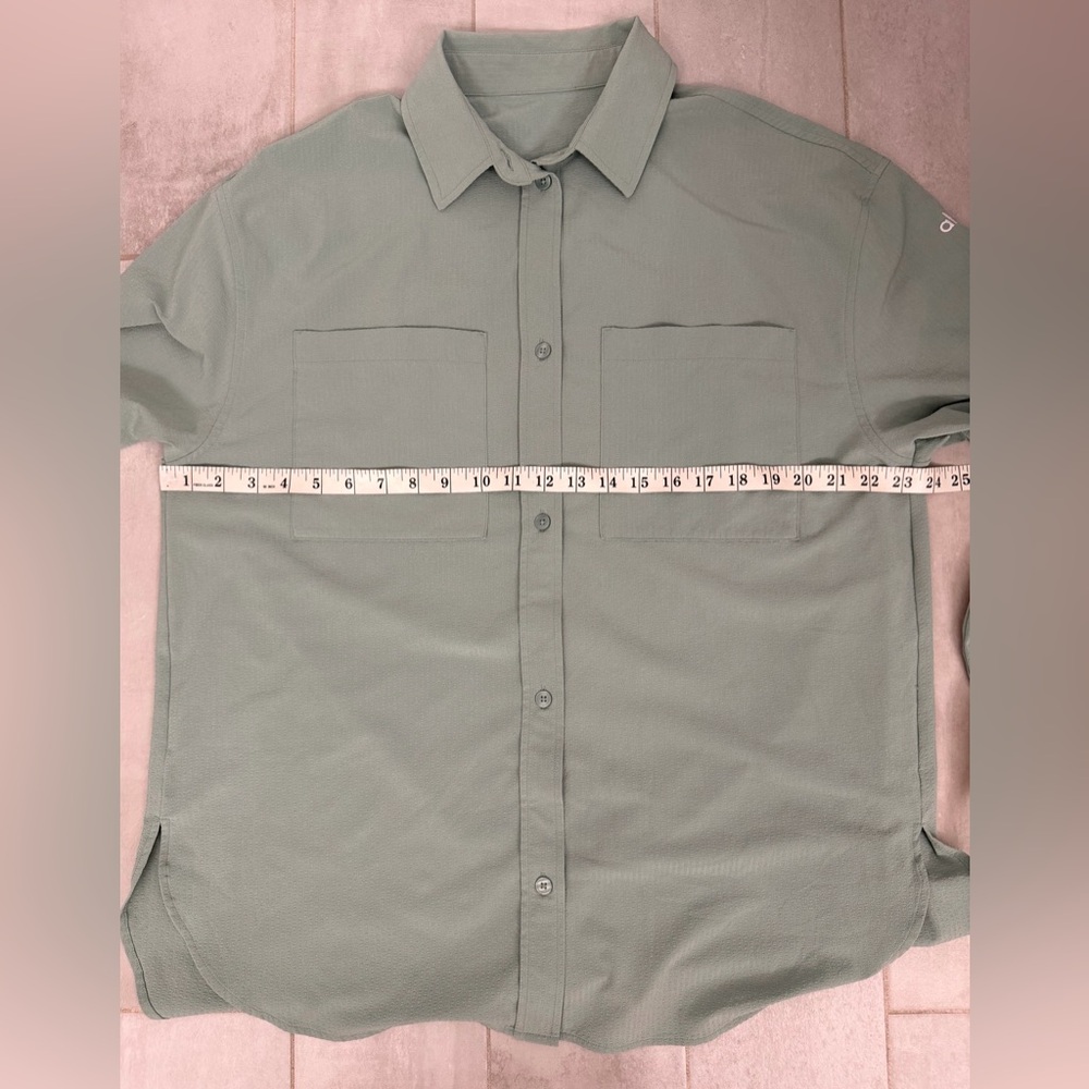 ALO Yoga Dreamscape Button Down Long Sleeve Seafoam Green Size Medium - Picture 7 of 8